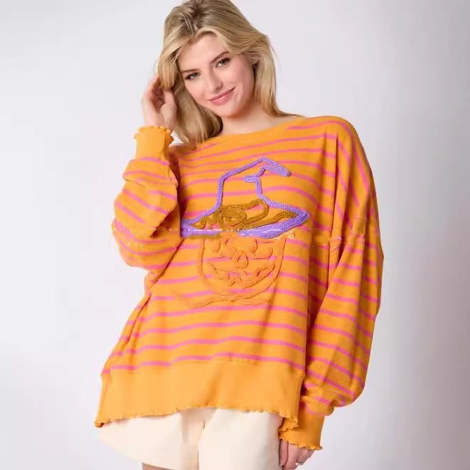 Women's Halloween Embroidered Sweater halloween