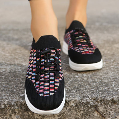 Casual Fashion Running Shoes Flying Woven Women's Breathable Shoes Shoes & Bags