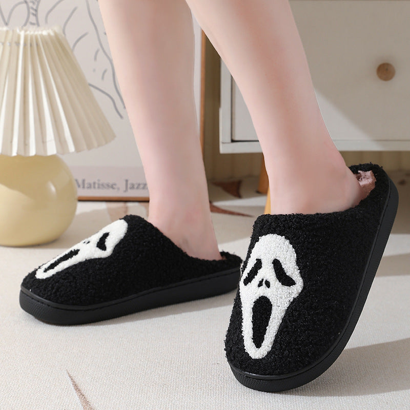 Halloween Skull Cartoon Print Slippers halloween