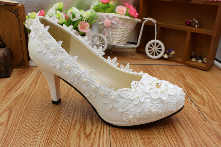 High Heel Shallow Mouth Rhinestone Wedding Shoes Shoes & Bags