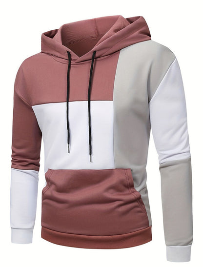 Men's 3D Hooded Sweater With Color Matching Pattern T-Shirt