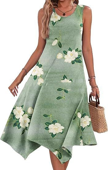 Women's Casual Springsummer Dress Sleeveless apparels & accessories