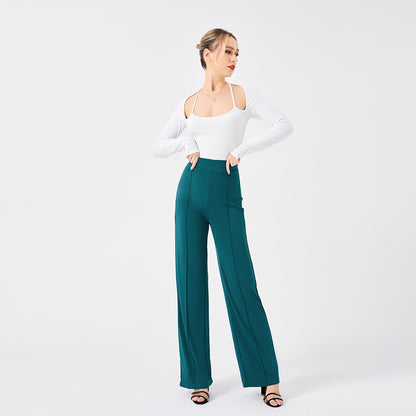 Solid Color Casual Pants Slim, High-waisted Bell Bottoms apparels & accessories