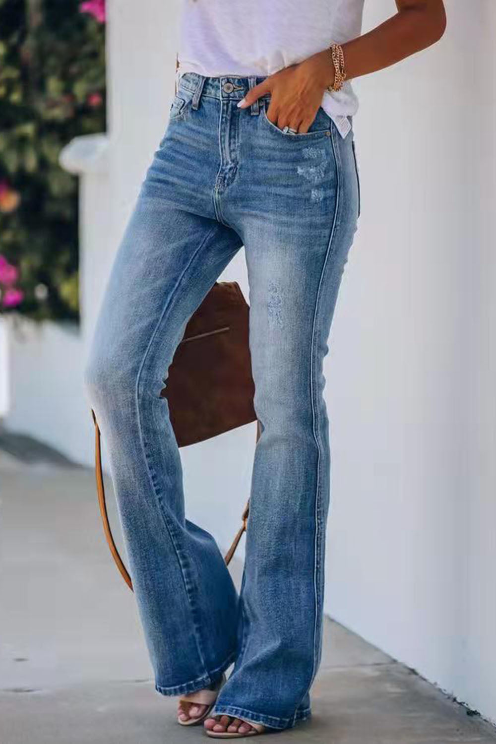 Buttoned Long Jeans apparel & accessories