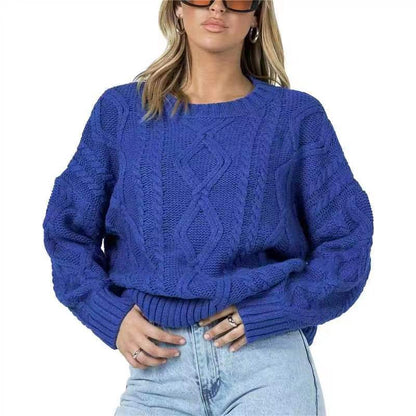 Fashionable And Comfortable Woolen Round Neck Sweater apparels & accessories