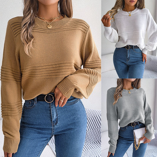 Casual Solid Color Pullover Sweater apparels & accessories