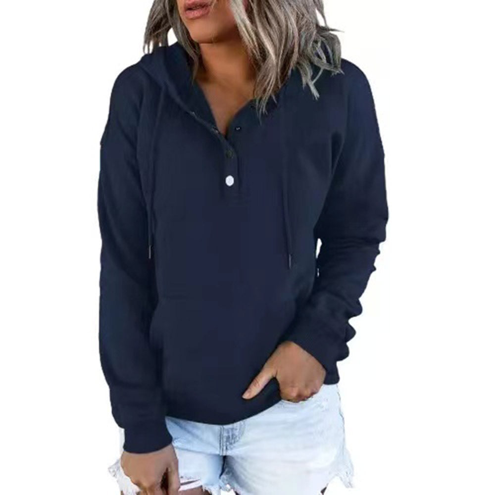 Women's Long-sleeved Loose Casual Hooded Sweater apparels & accessories