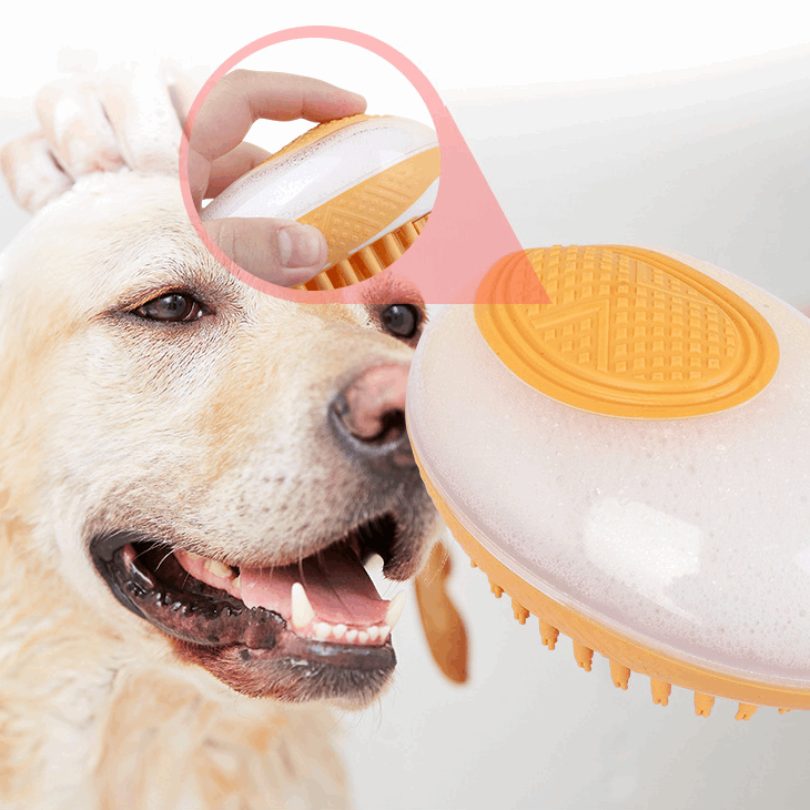 Dog Cat Bath Brush 2-in-1 Pet Hair brush