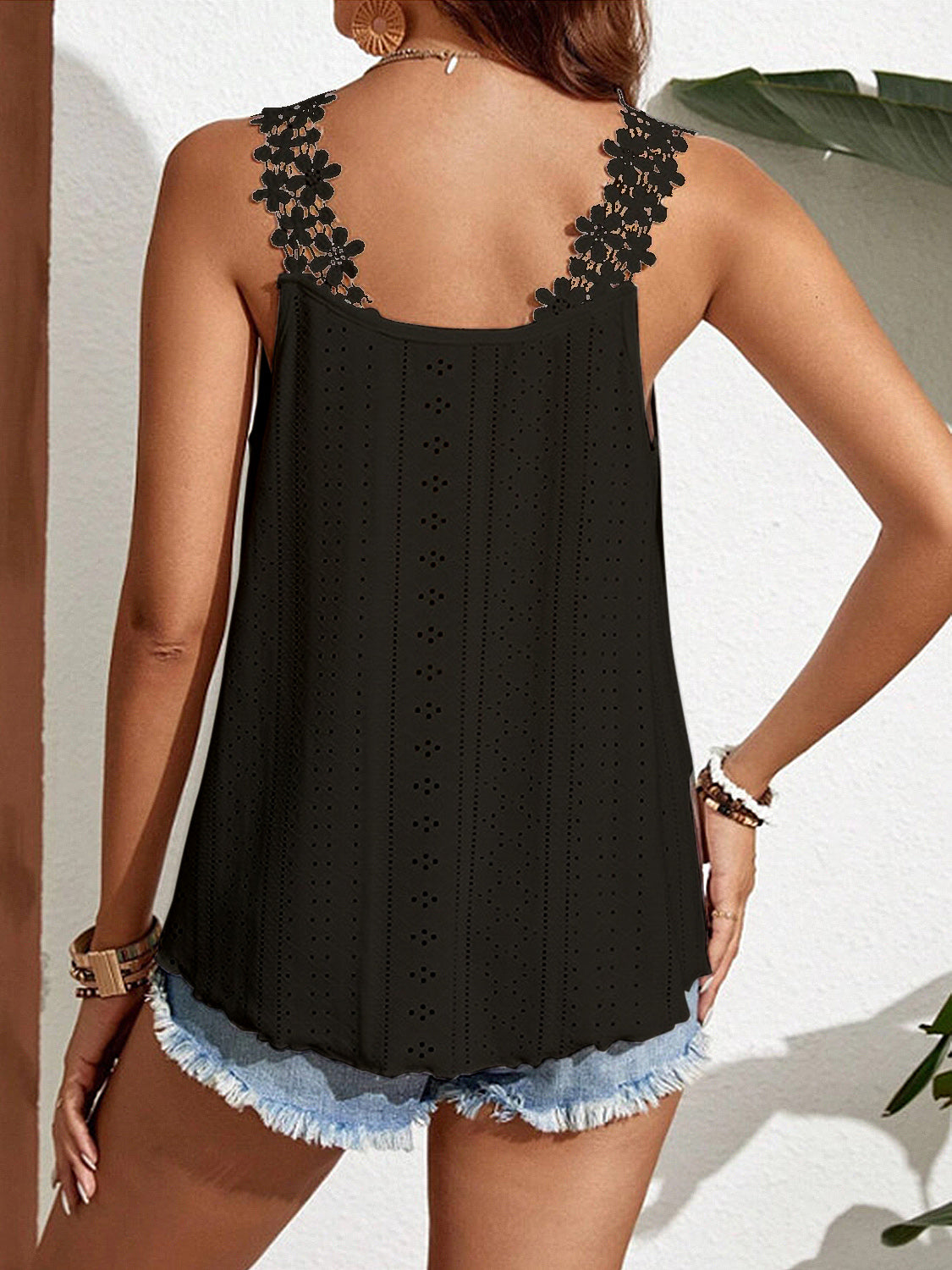 Lace Detail Scoop Neck Tank apparel & accessories