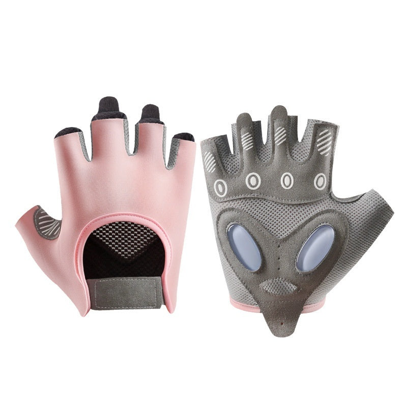 Women's Half Finger Training Thickened Liquid Silicone Fitness Gloves apparels & accessories