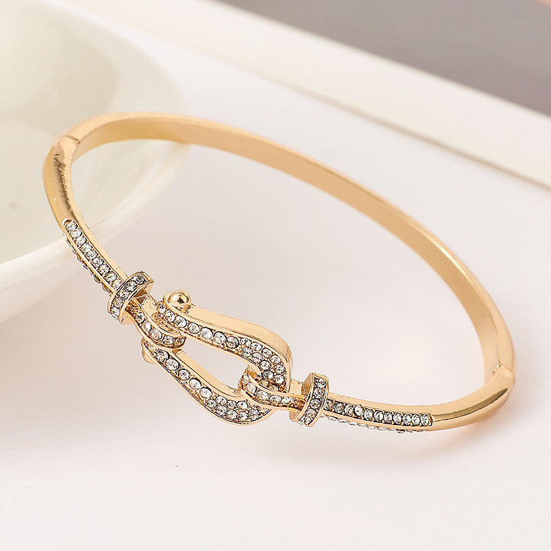 Bracelet Gang Drill Diamond Gold Plated Jewelry