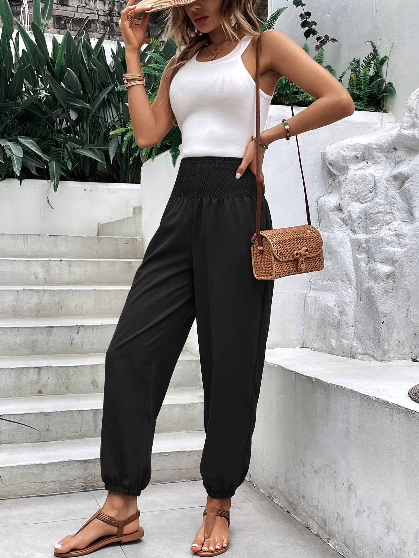 Elasticated High-waisted Wide-legged Niners apparels & accessories