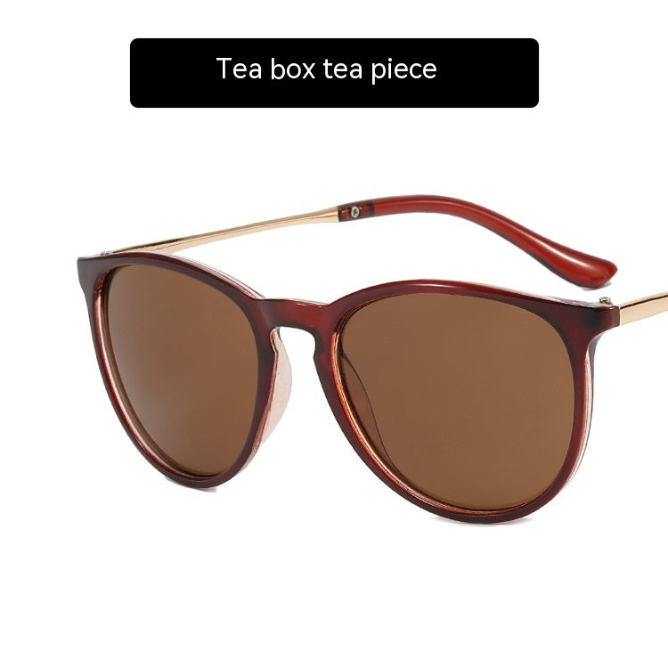 European And American Trend Semi-metal Toad Round Sun Glasses apparel & accessories