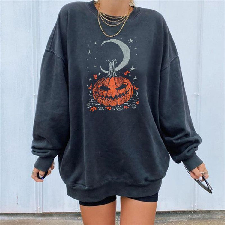 Pumpkin Halloween print sweatshirt halloween