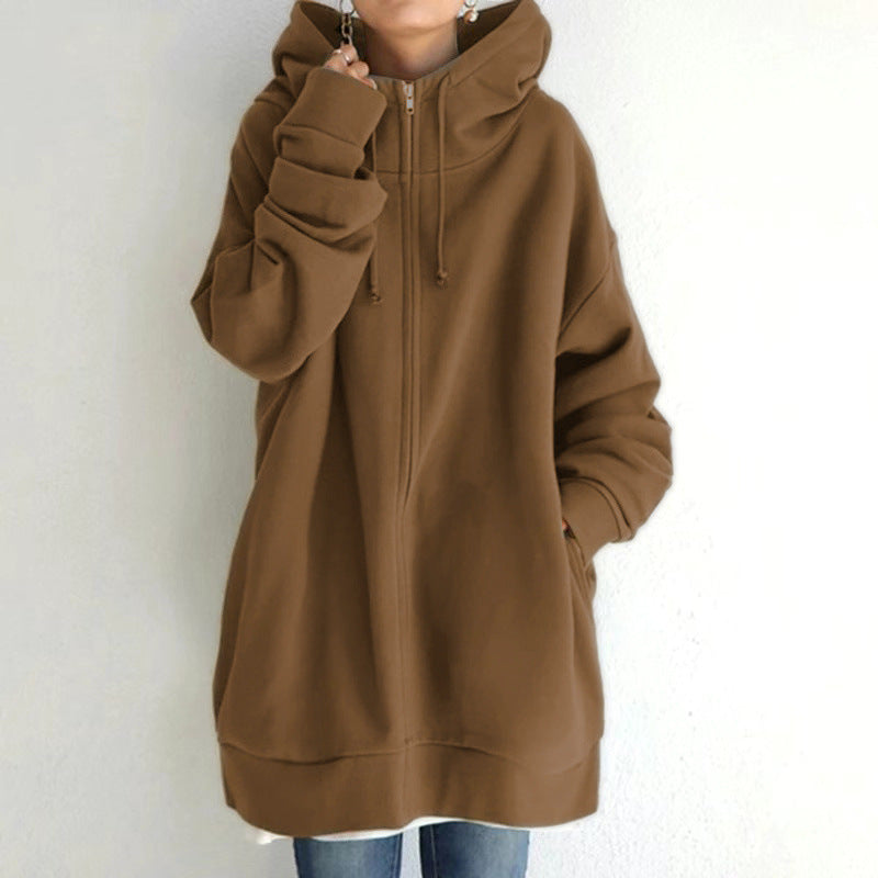 Women's Fuzzy Hoodies Long Sport Pullover Hoodie Full-Zip Hoodie Sweatshirt 4