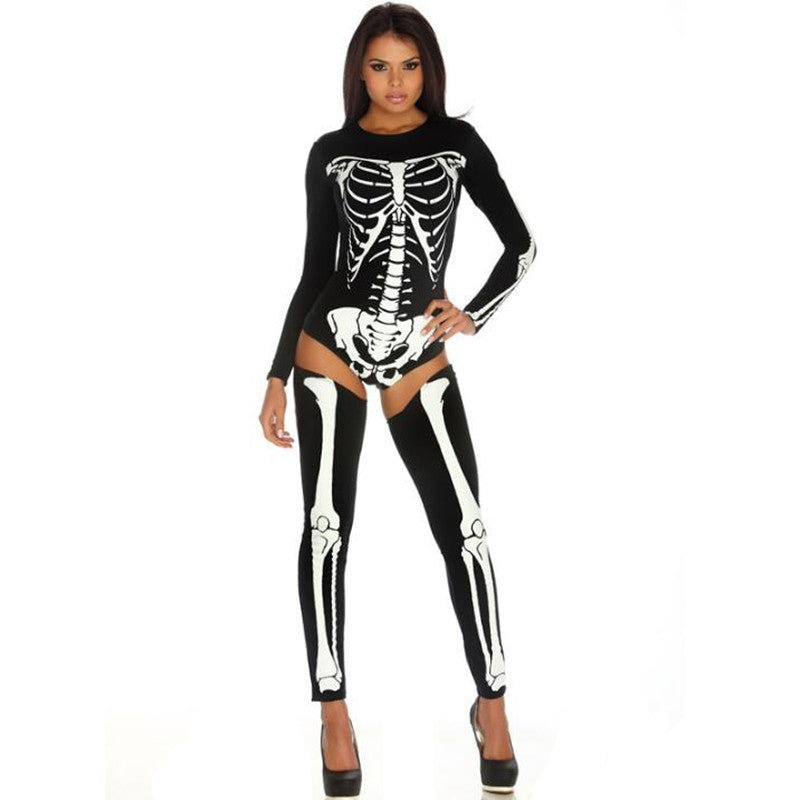 Halloween Cosplay Costume Skull Zombie Uniform halloween