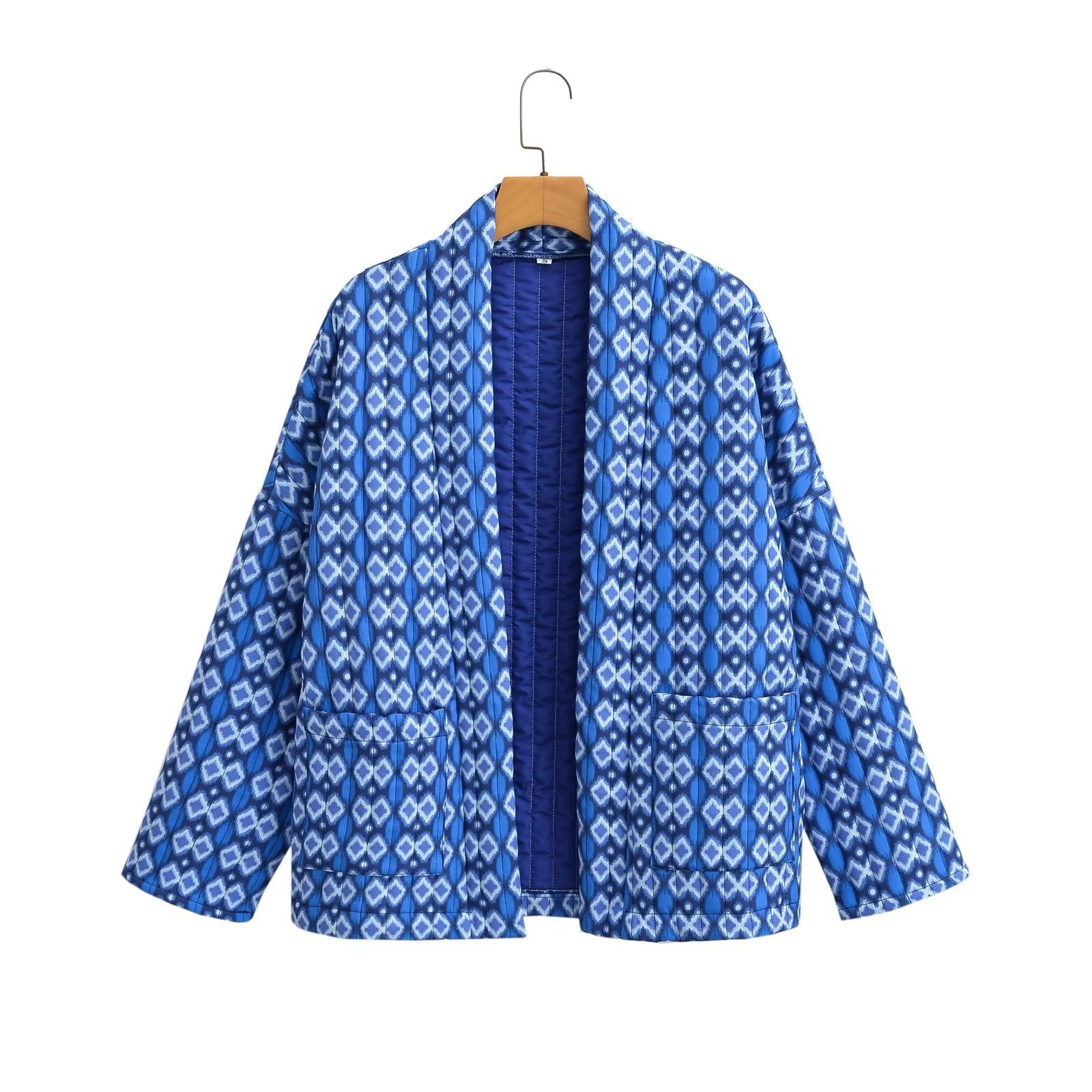 Multicolor Ethnic Print Cotton-padded Coat apparel & accessories