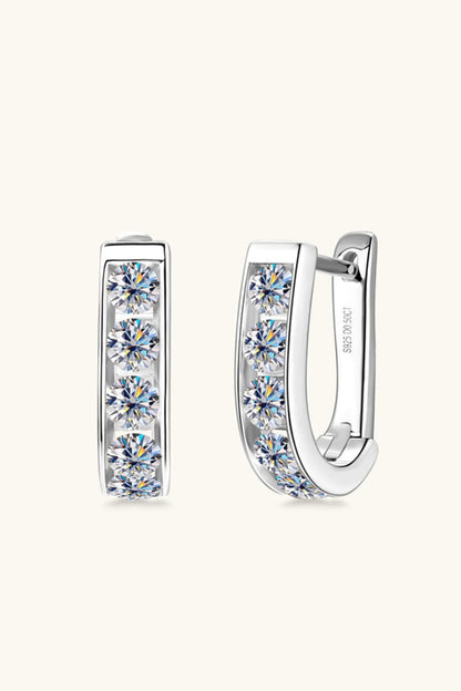 1 Carat Moissanite Sterling Silver Earrings set apparel & accessories