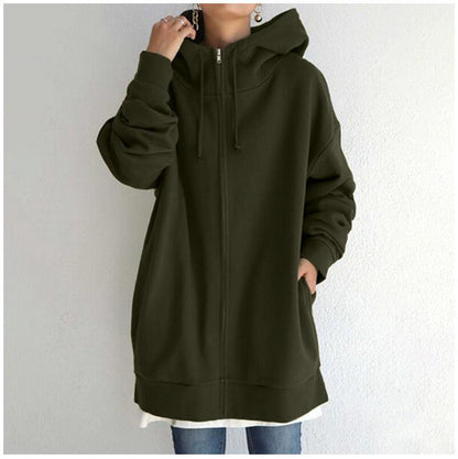 Women's Fuzzy Hoodies Long Sport Pullover Hoodie Full-Zip Hoodie Sweatshirt 4