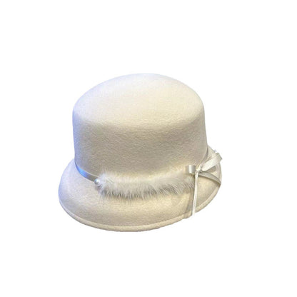 Wool Basin Hat Women's Woolen Hat Fashion Fisherman Hat apparels & accessories