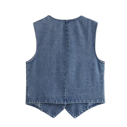 Fashion Denim Waistcoat Vest Women apparel & accessories