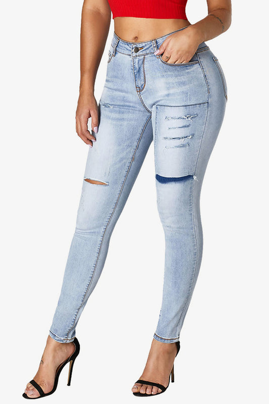 Acid Wash Ripped Skinny Jeans apparel & accessories