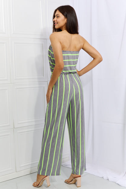 Full Size Sleeveless Striped Jumpsuit Bottom wear