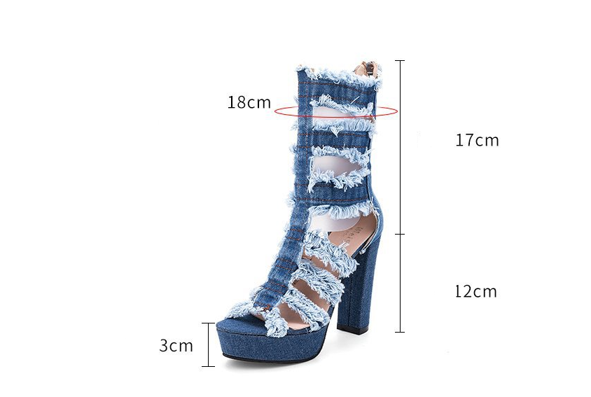 Women's denim sandals apparel & accessories