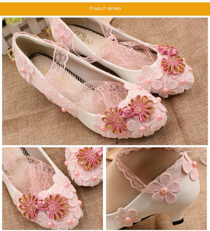 Low Heel Plus Size Bridal Shoes Shoes & Bags