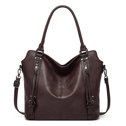 Double Zipper Design Tote Bag Large Capacity Shoulder Crossbody Bag For Women Handbags Shoes & Bags