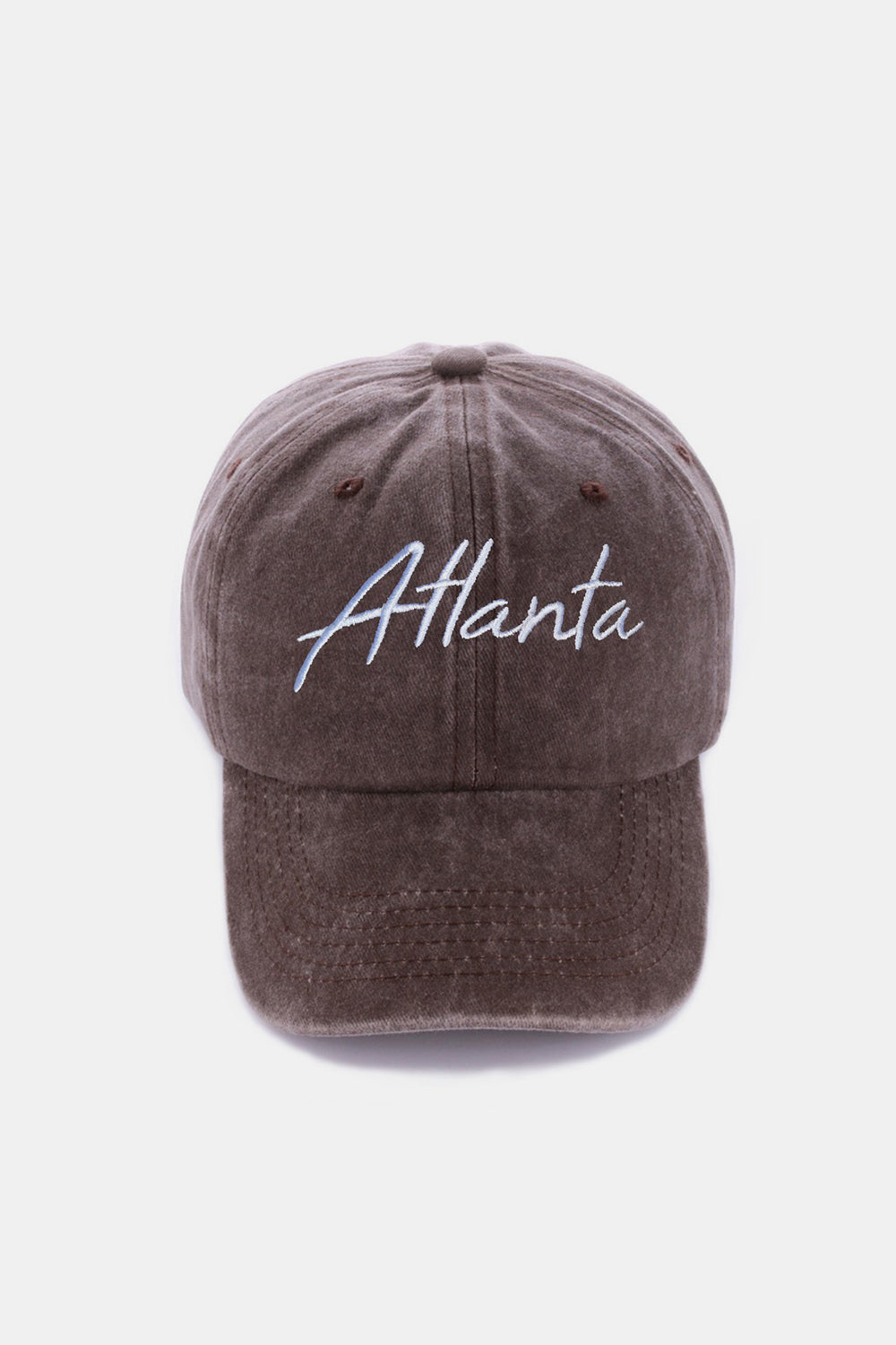 Zenana Washed ATLANTA Embroidered Baseball Cap Hat