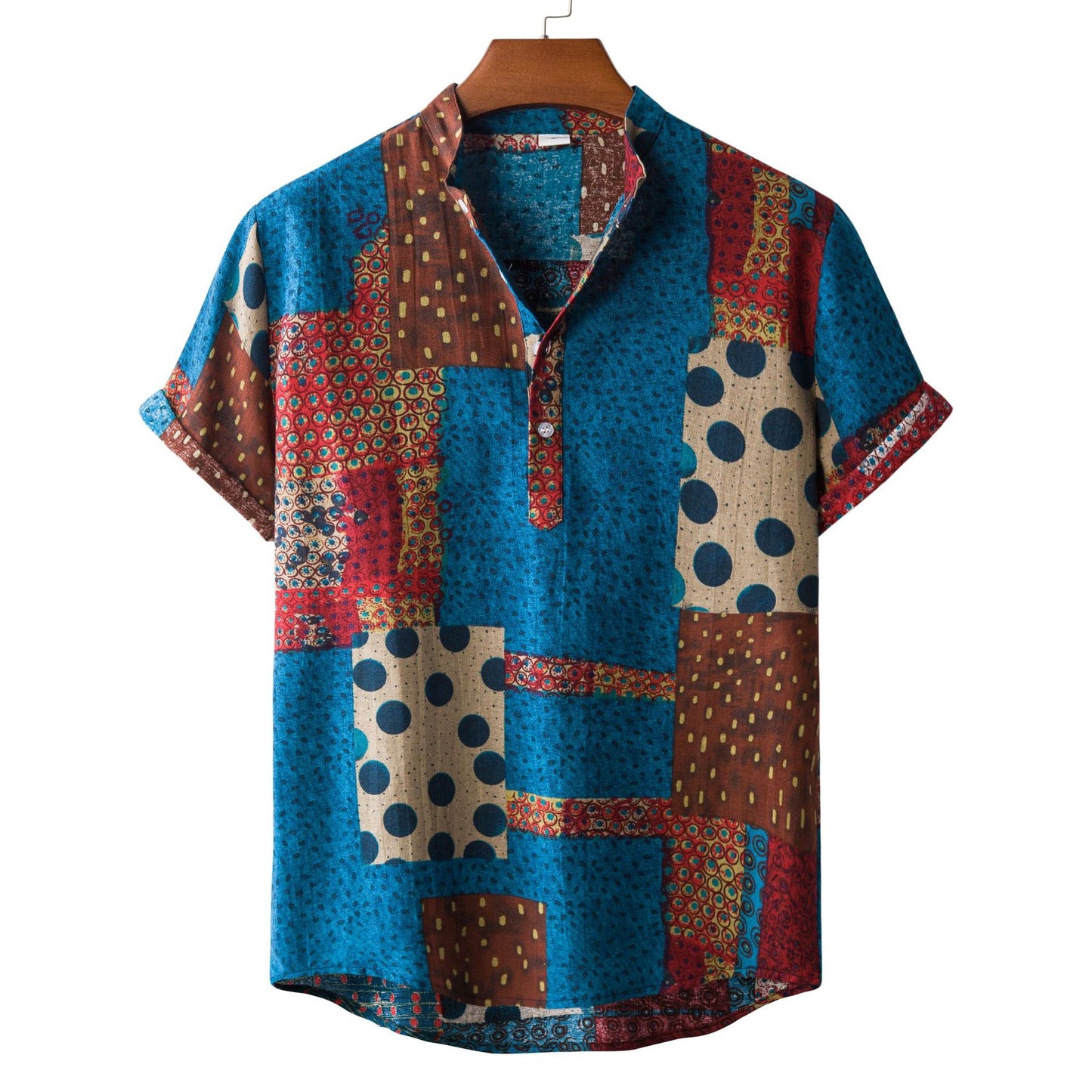 Men's Versatile Casual Linen Floral Shirt apparel & accessories