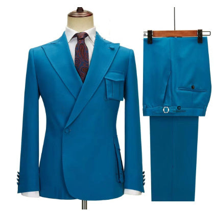 Suit Double Breasted Men's Striped Two-piece Set apparel & accessories