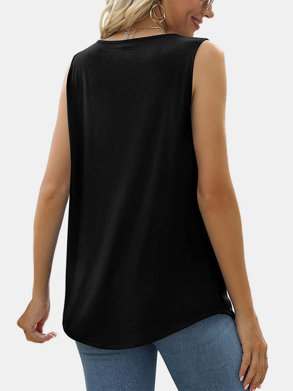 Ruched Square Neck Tank apparel & accessories