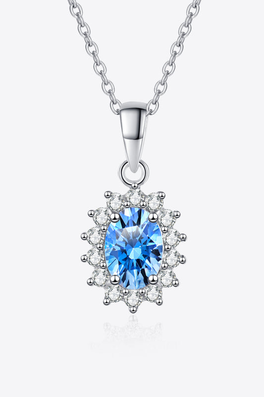 925 Sterling Silver Necklace - 1 Carat Moissanite apparel & accessories