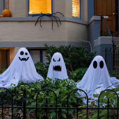 Ghost Halloween Decorations In Porch Courtyard halloween