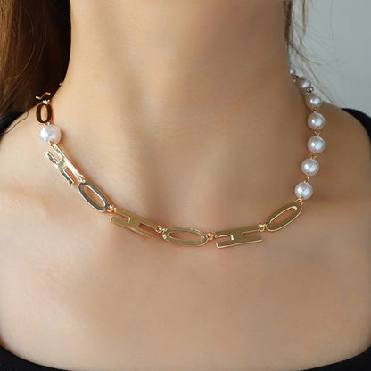 Gold-Plated Pearl Necklace apparel & accessories