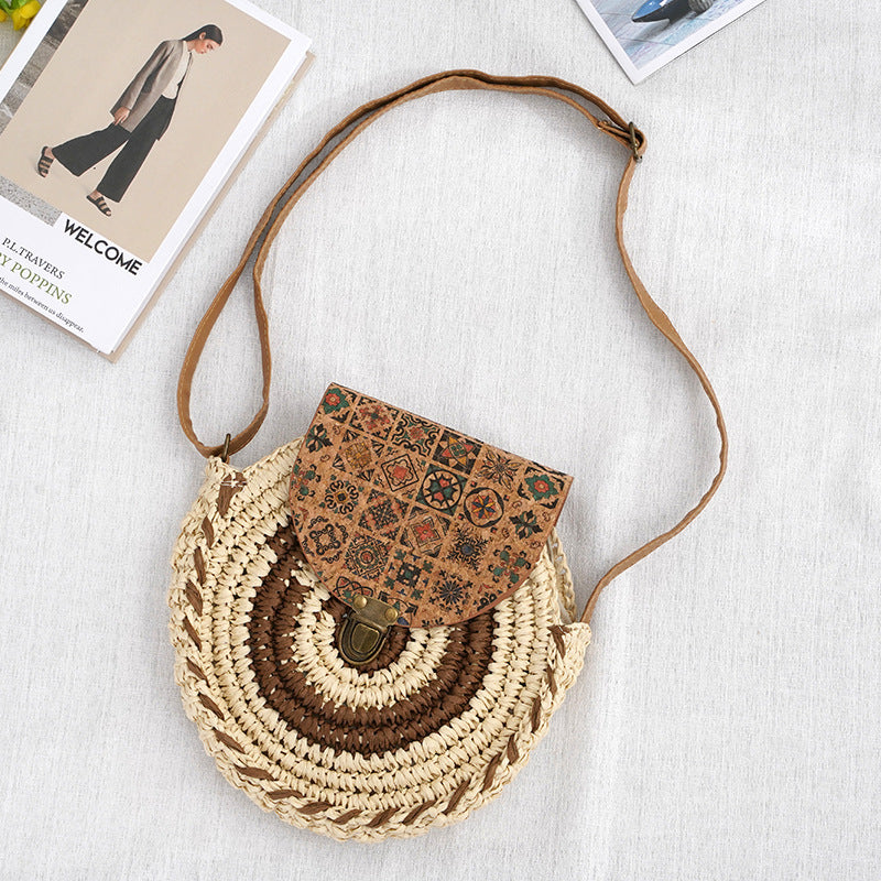 Shoulder Straw-weaved Crossbody Beach Casual Ethnic Style Mini And Simple Handmade Beach Bag apparel & accessories