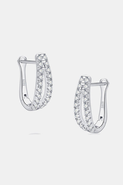 Moissanite 925 Sterling Silver Earrings apparel & accessories