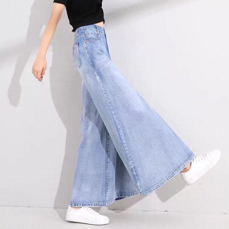 Drop Wide Leg Jeans Skirt Women apparel & accessories