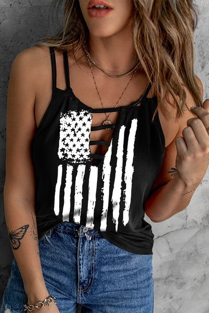 Stars and Stripes Ladder Detail Cami apparel & accessories