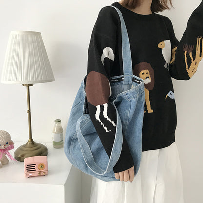 Denim shoulder bag apparel & accessories