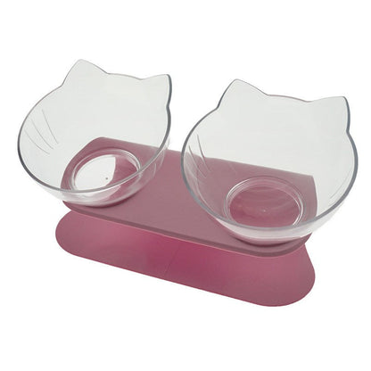 Non Slip Double Pet feeder Bowl With Raised Stand Pet feeder