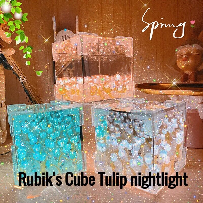 Handmade DIY Tulip Flower Small Night Light HOME