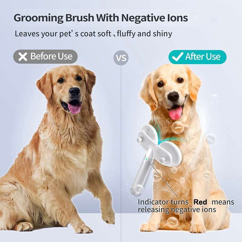 Negative Ion Self Cleaning Pet Hair Removal Brush Pet Hair brush