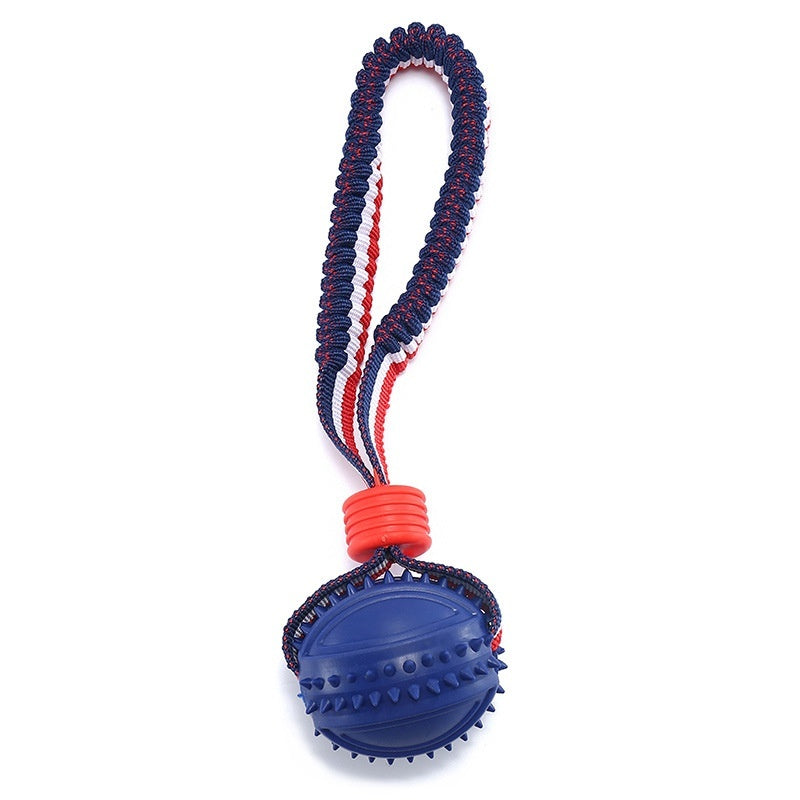 Interactive Dog Toy Ball Interactive Teether With Rope Dog Ball Pet Supplies Chewing Ball Training For Living Room Lake Beach Pets Products Dog Toys