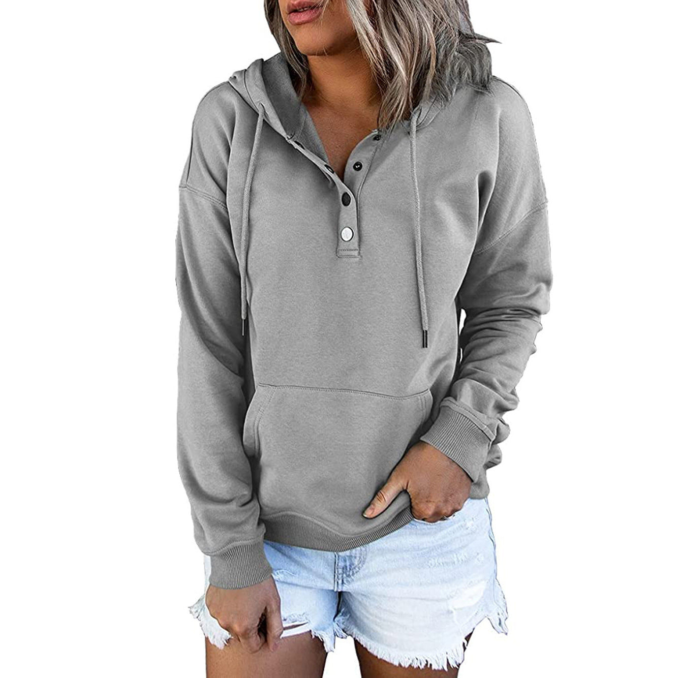 Women's Long-sleeved Loose Casual Hooded Sweater apparels & accessories