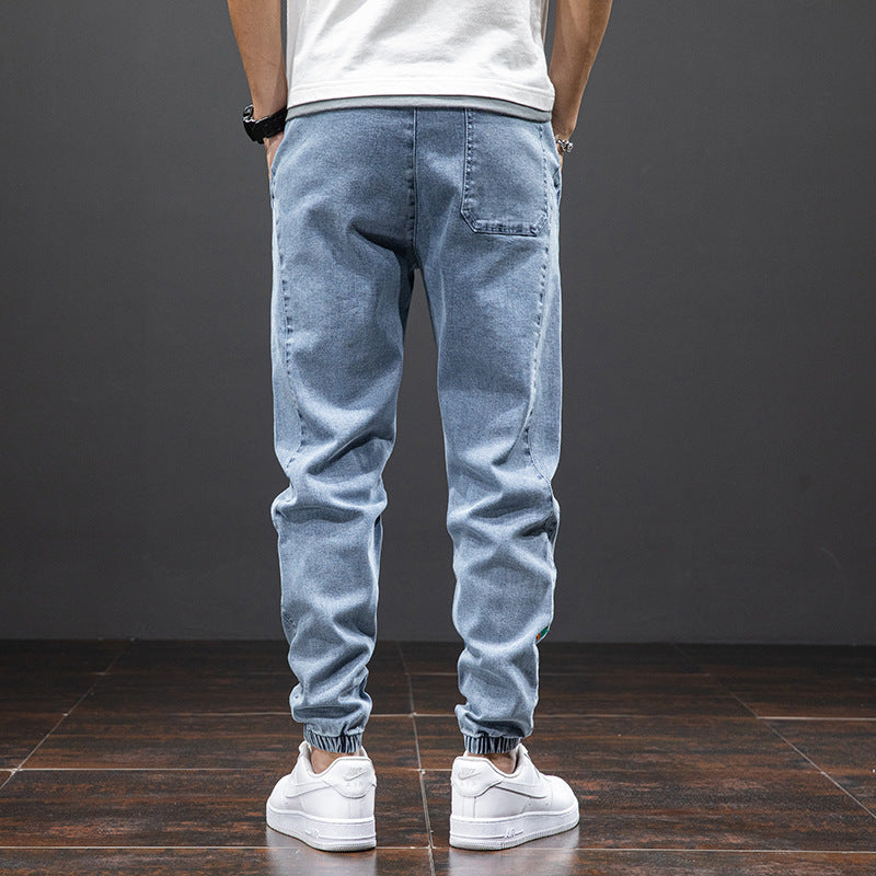 Cotton Trousers Micro-elastic Spot Denim Men's Clothing apparel & accessories