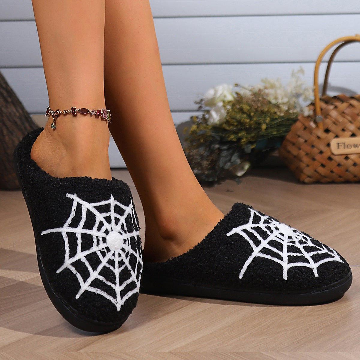 Cotton Slippers Cartoon Spider Neutral Home halloween