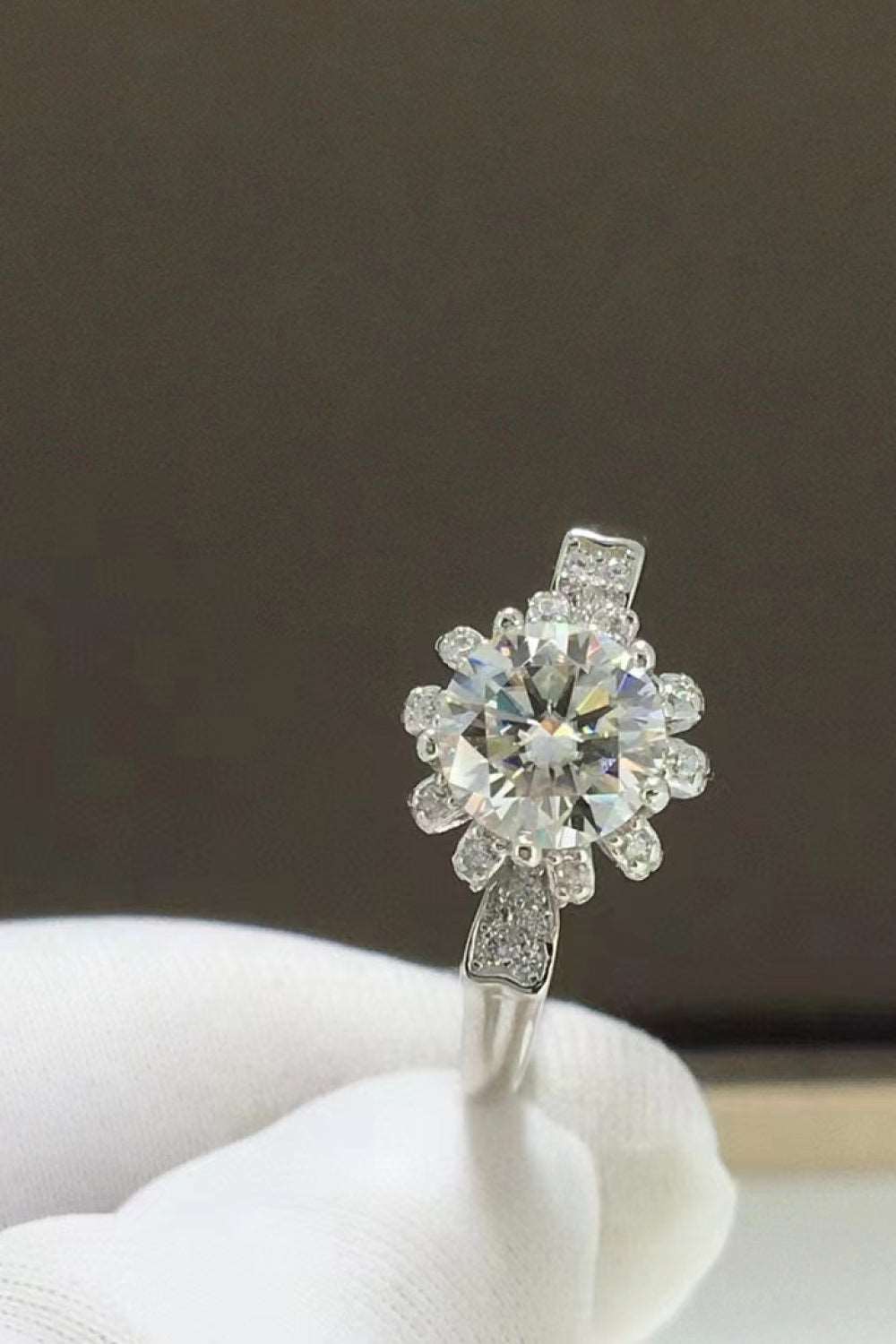 1 Carat Moissanite 925 Sterling Silver Ring apparel & accessories